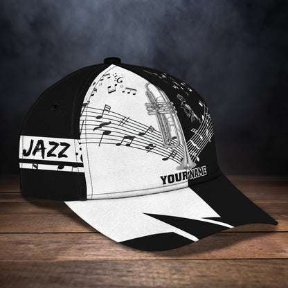 3D Classic Cap Trumpet Personalized Name Cap 02Lasfour CA1184