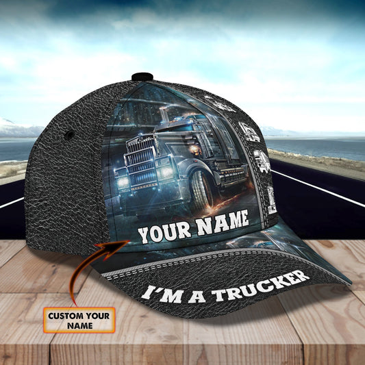 3D Classic Cap I Am A Trucker Personalized Name Cap 2 Lasfour CA2006