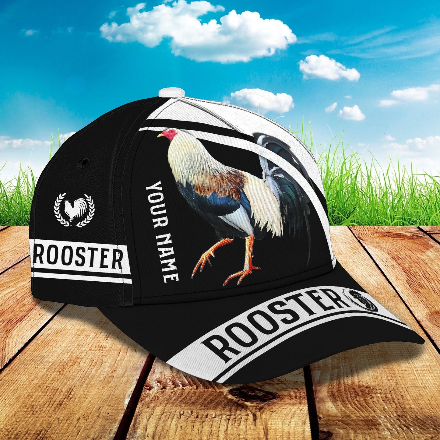 3D Classic Cap Rooster Cap01 Lasfour CA1306