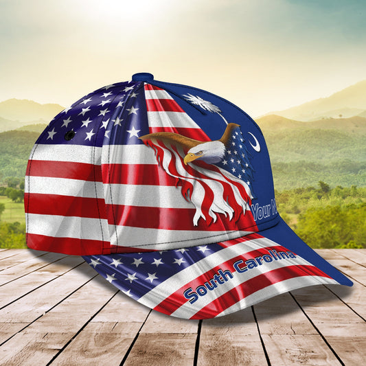 3D Classic Cap Personalized Name Cap South Carolina 01 Lasfour CA1494
