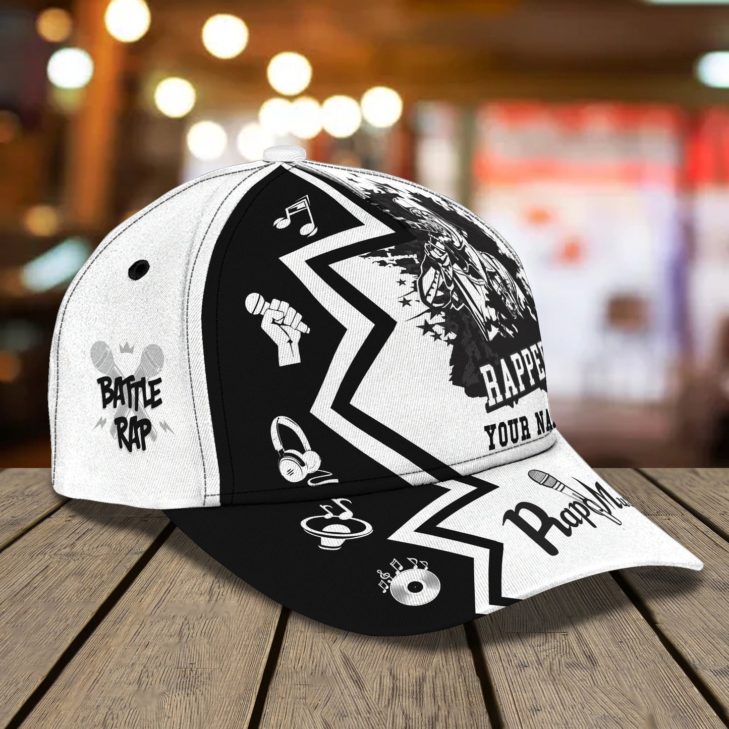 3D Classic Cap Rapper Personalized Name Cap Lasfour CA1253