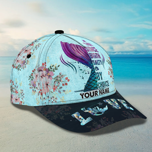 3D Classic Cap Mermaid Personalized Name Cap Lasfour CA1367