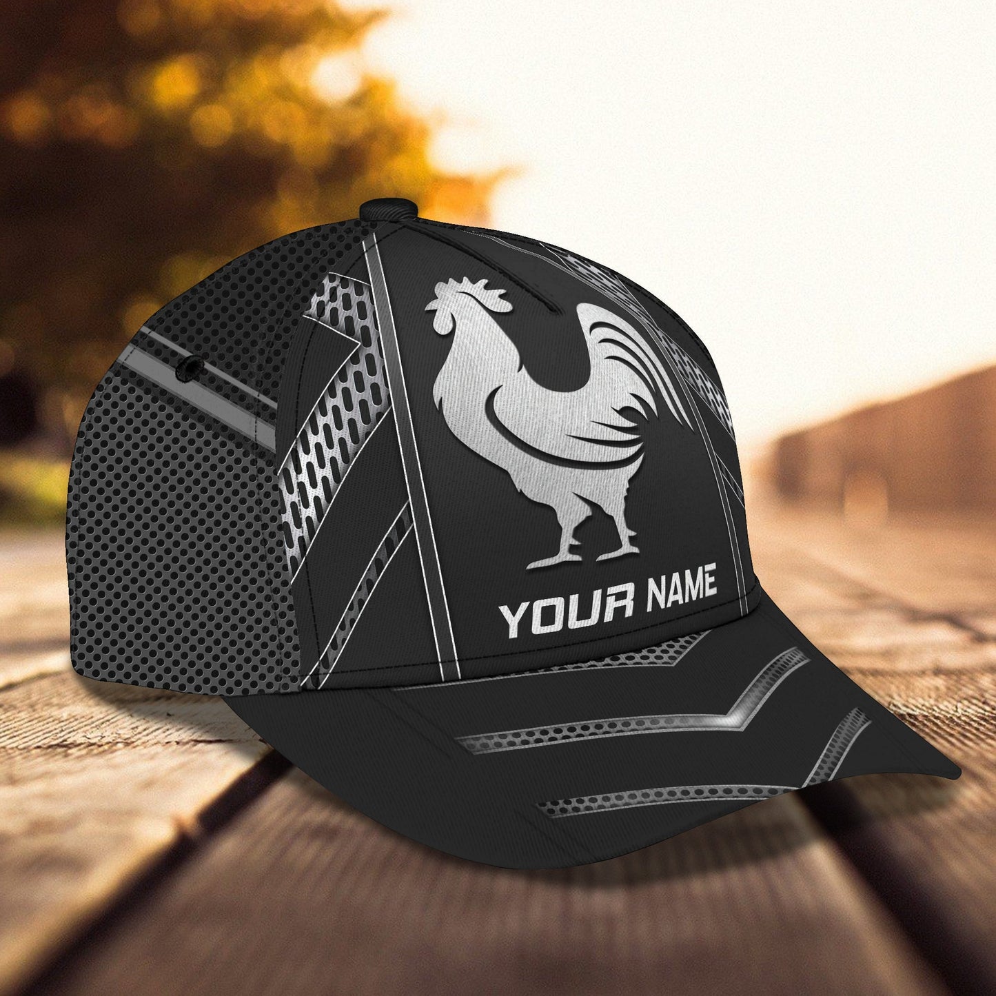 3D Classic Cap Rooster 04 Personalized Name Cap Lasfour CA2262
