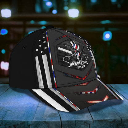 3D Classic Cap Barber Personalized Year Cap 1312 Lasfour CA2406