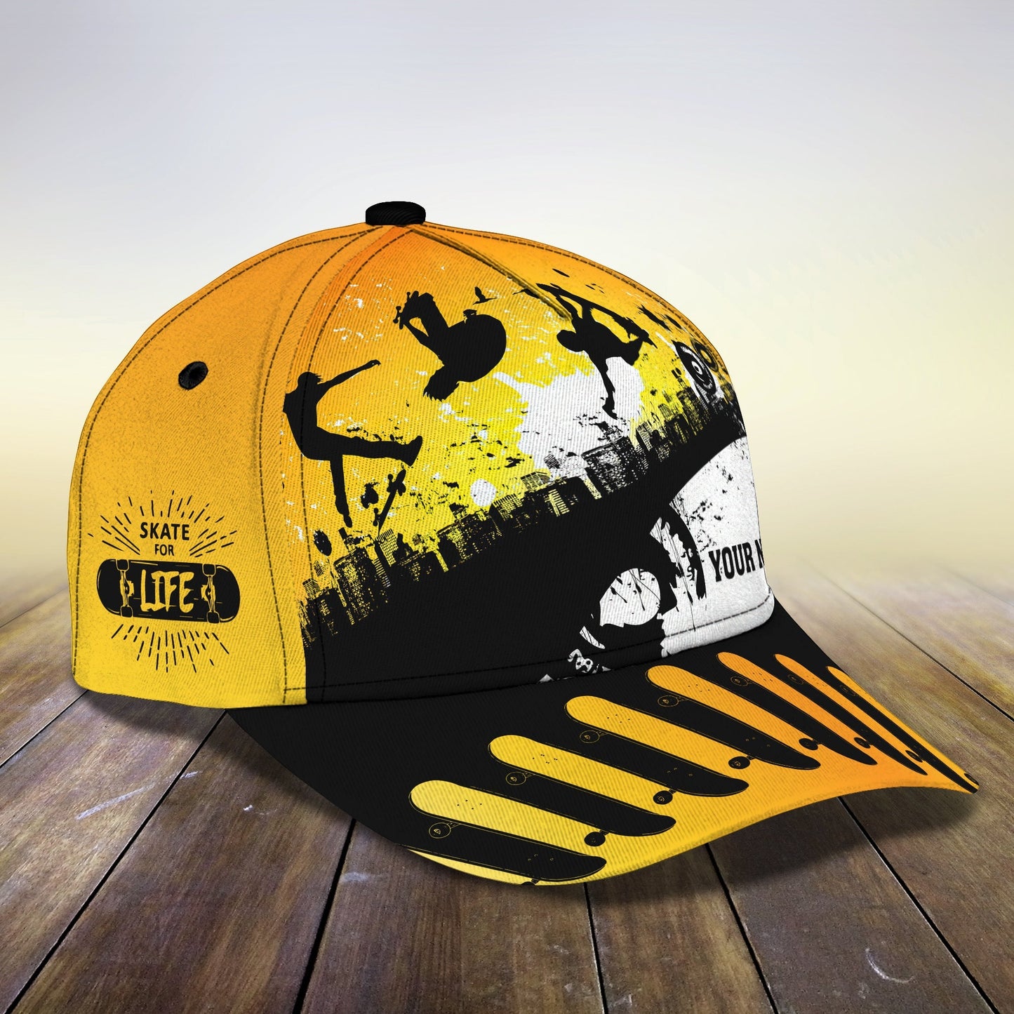3D Classic Cap Skate For Life Personalized Name Cap Ct130 Lasfour CA1434
