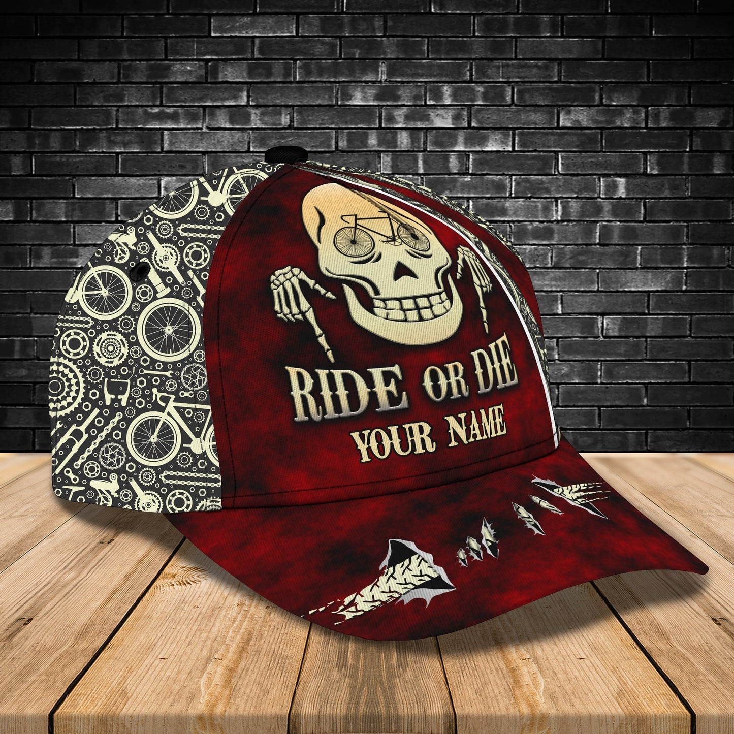 3D Classic Cap Ride Or Die Personalized Name Cap Lasfour CA0891
