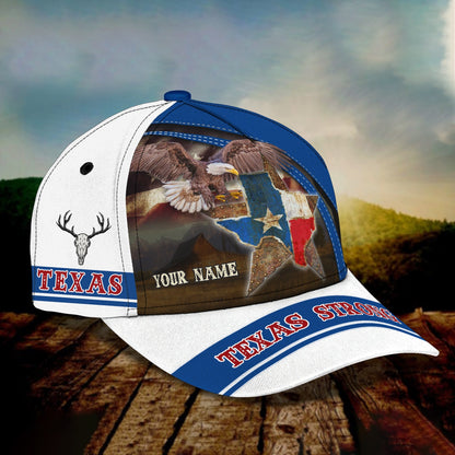 3D Classic Cap Texas Strong Personalized Name Cap 886 Lasfour CA1804