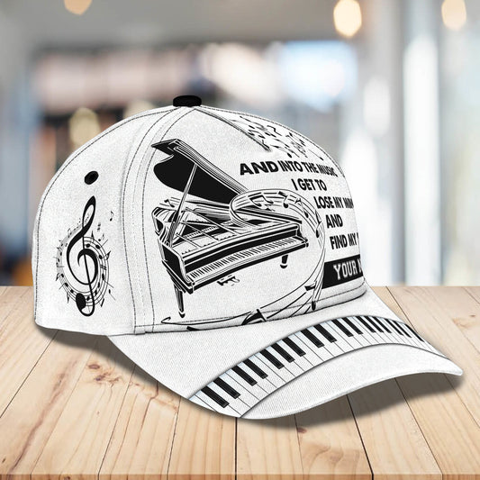 3D Classic Cap Piano Personalized Name Cap Lasfour CA1685