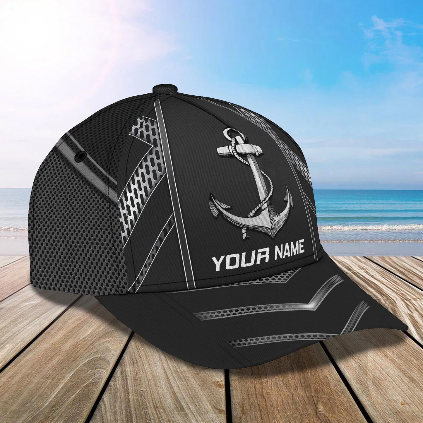 3D Classic Cap Anchor Personalized Name Cap Nama101 Lasfour CA1329