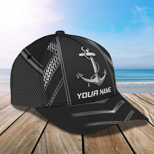 3D Classic Cap Anchor Personalized Name Cap Nama101 Lasfour CA1329