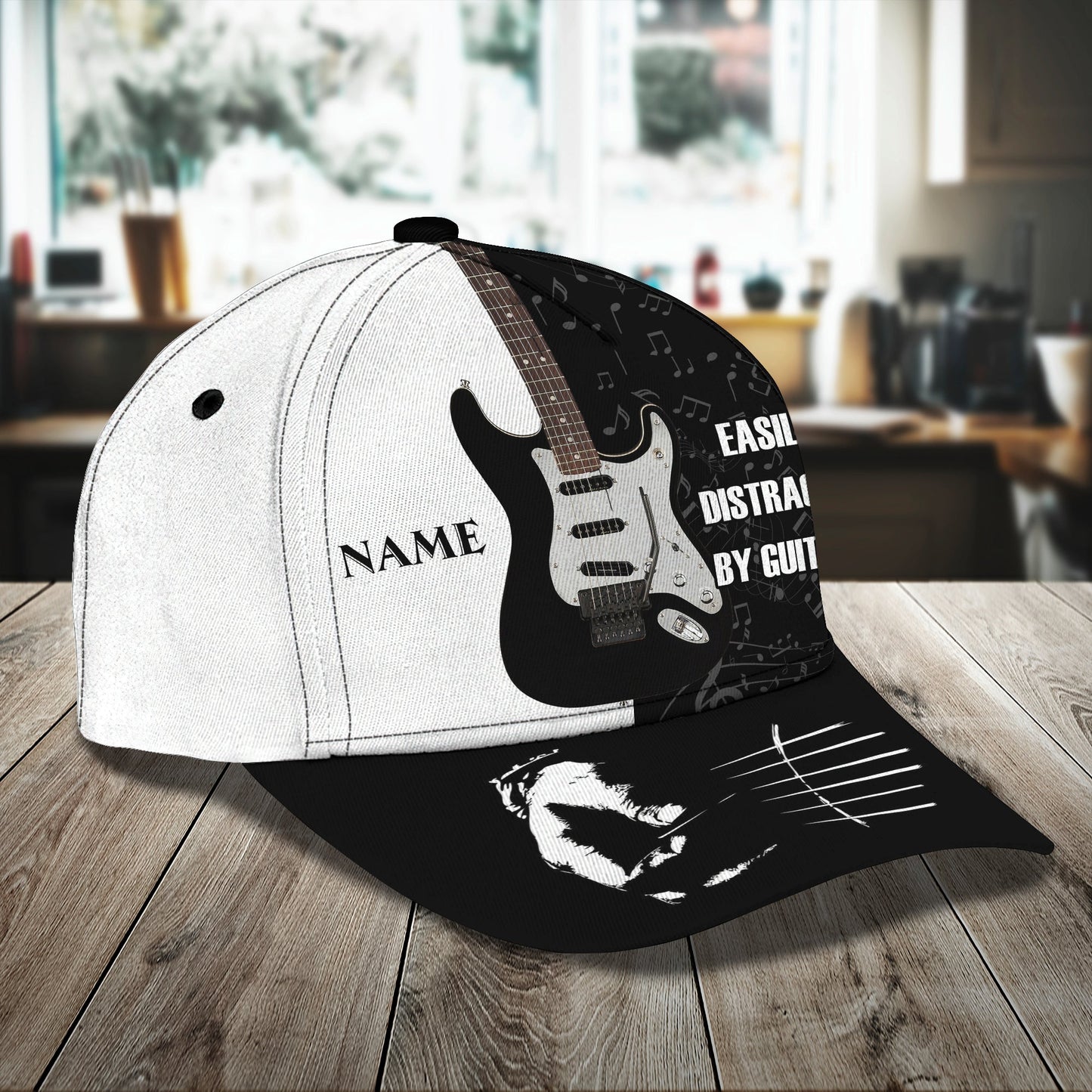 3D Classic Cap Electric Guitar Namapersonalized Name Cap Lasfour CA1188