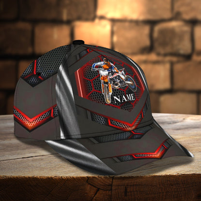 3D Classic Cap Dirty Bike Personalized Name Cap Dp340 Lasfour CA1094