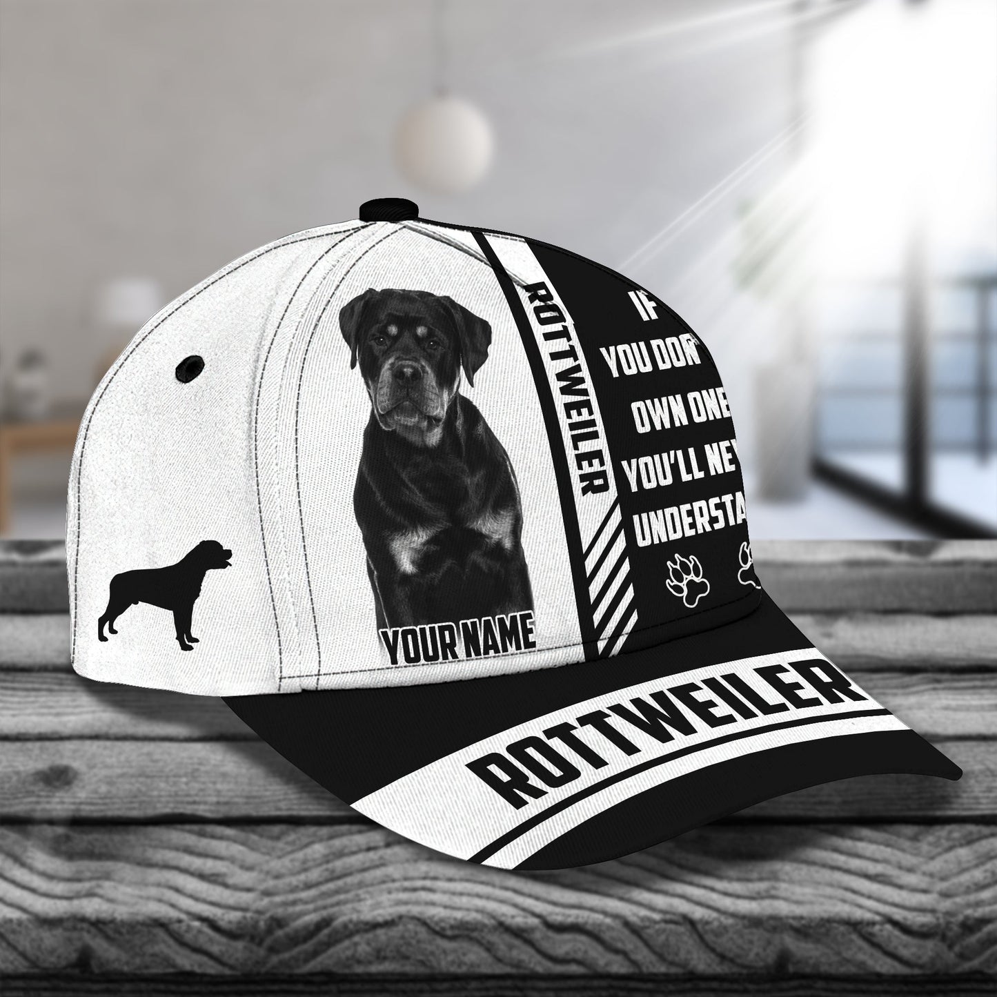 3D Classic Cap Rottweiler Personalized Name Cap 132 Lasfour CA1431