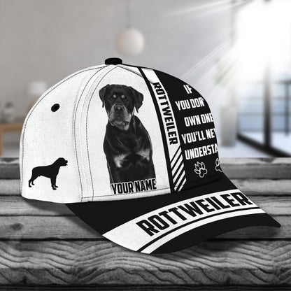 3D Classic Cap Rottweiler Personalized Name Cap 132 Lasfour CA1431
