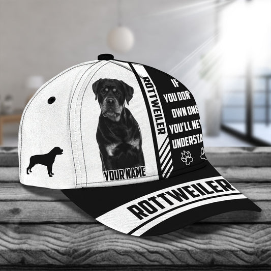 3D Classic Cap Rottweiler Personalized Name Cap 132 Lasfour CA1431