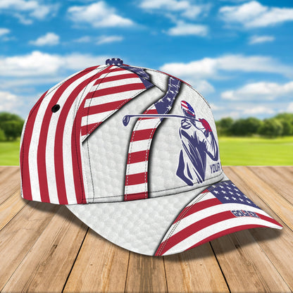3D Classic Cap Golf Personalized Name Cap Lasfour CA2062