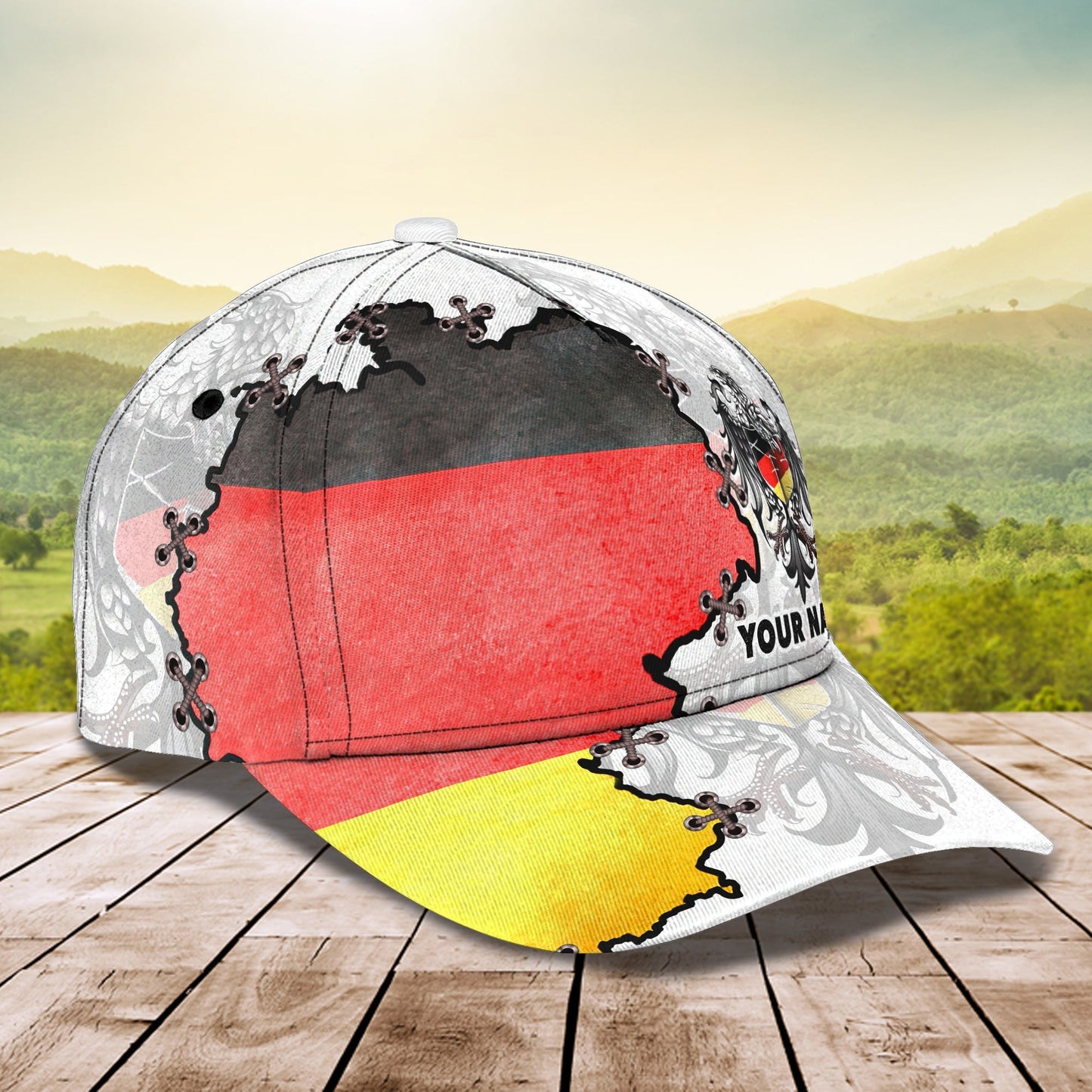 3D Classic Cap Germany Personalized Name Cap 60 Lasfour CA1555