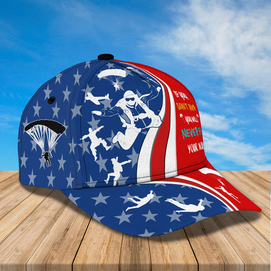 3D Classic Cap Parachute Jump Personalized Name Cap 75 Lasfour CA1234