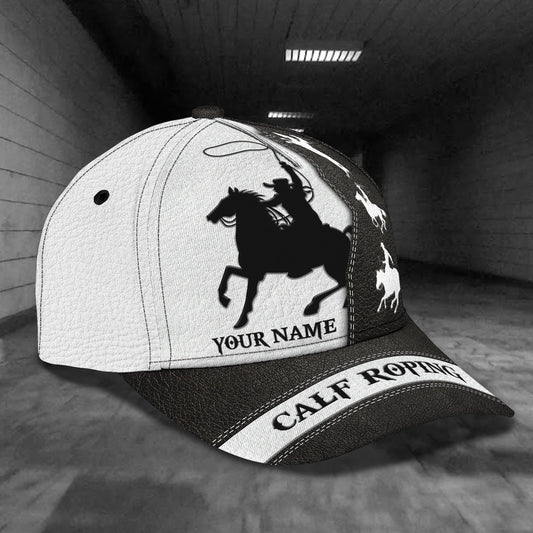 3D Classic Cap Calf Roping Personalized Name Cap 47 Lasfour CA1604