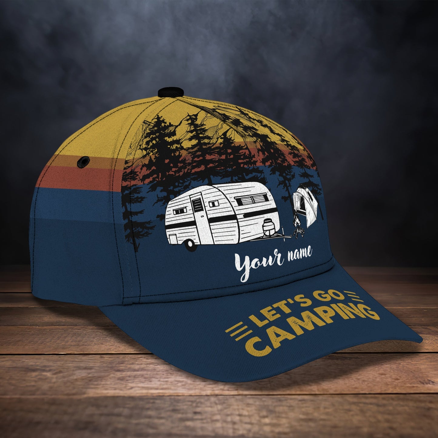 Personalized Camping Cap, Let's Go Camping 3D Classic Cap CA0228