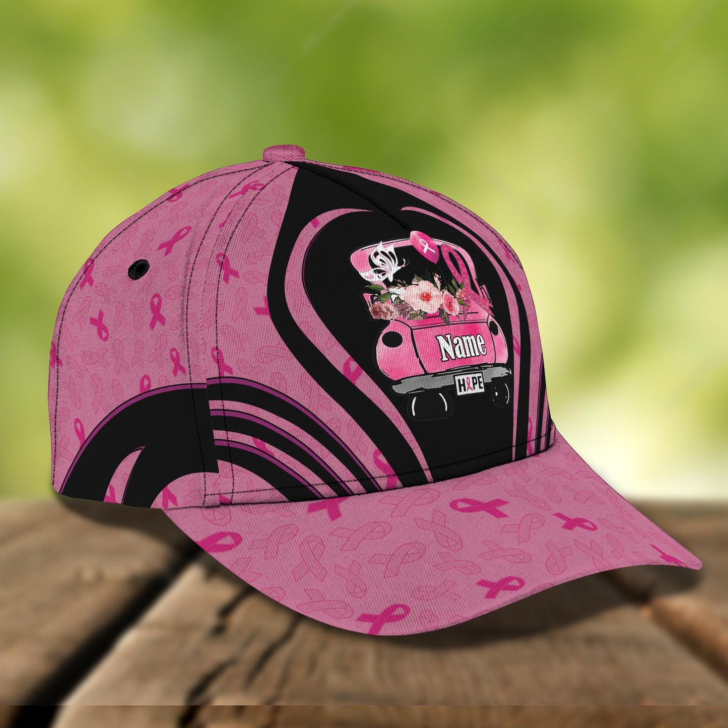 3D Classic Cap Pink Hope Nama 63 Cap Lasfour CA1619