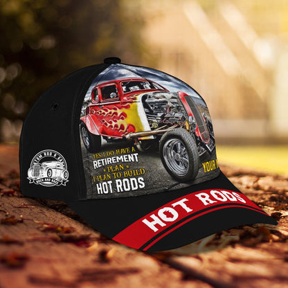 3D Classic Cap Hot Rods Personalized Name Cap 26 Lasfour CA0010
