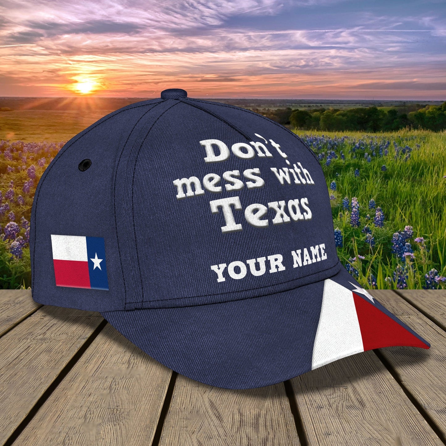 3D Classic Cap Texas1 Personalized Name Cap Lasfour CA1618