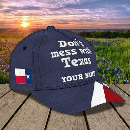 3D Classic Cap Texas1 Personalized Name Cap Lasfour CA1618