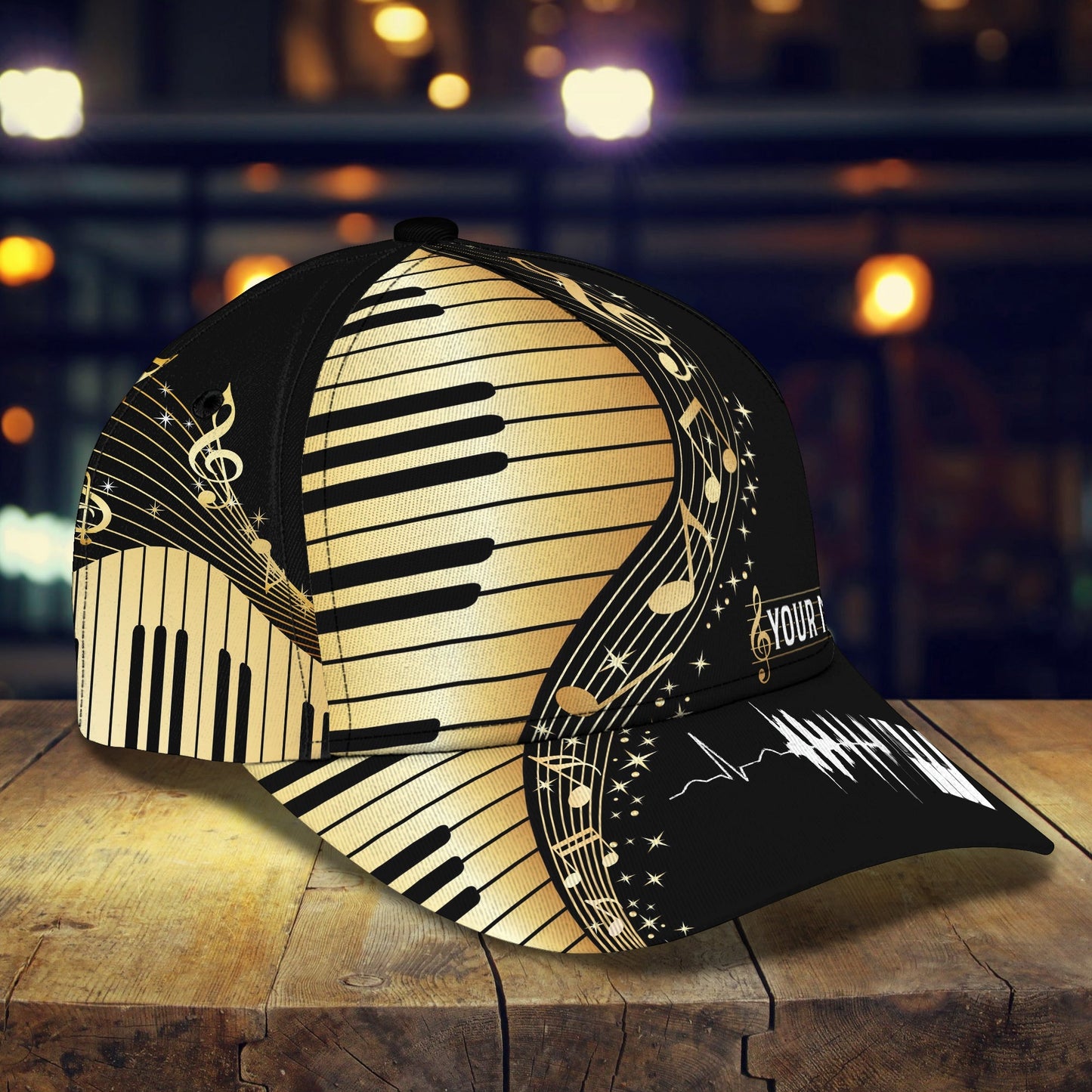 3D Classic Cap Love Piano 2 Personalized Name Cap Lasfour CA1223