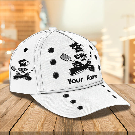 3D Classic Cap Chef Personalized Name Cap 53 Lasfour CA0793