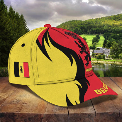 3D Classic Cap Belgium 02 Personalized Name Cap Lasfour CA2330