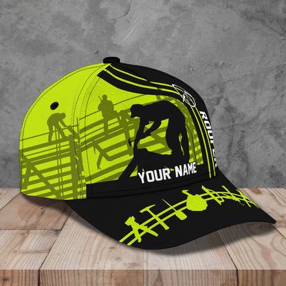 3D Classic Cap Roofer Personalized Name Cap C32 Lasfour CA1939
