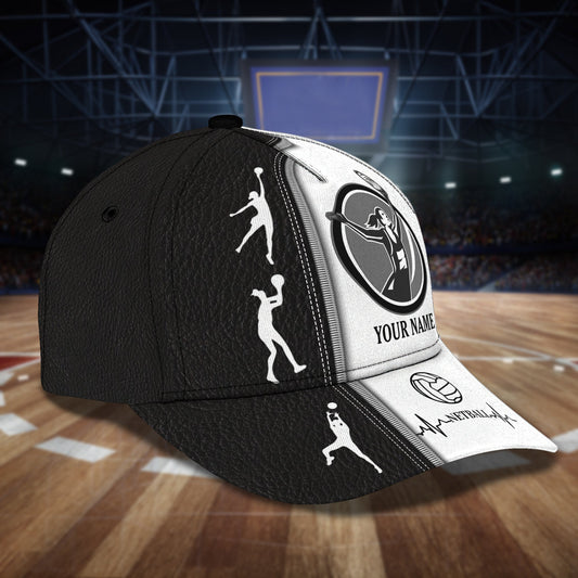 3D Classic Cap Netball1 Personalized Name Cap Lasfour CA1777