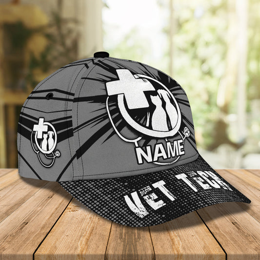 3D Classic Cap Vet Tech 3 Personalized Name Cap Lasfour CA1175