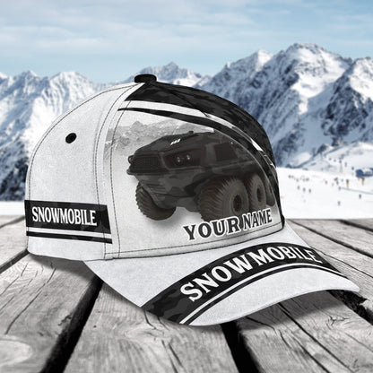 3D Classic Cap Camo Snowmobile Personalized Name Cap Lasfour CA2019