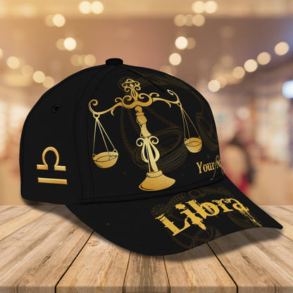 3D Classic Cap Libra Personalized Name Cap Lasfour CA2292