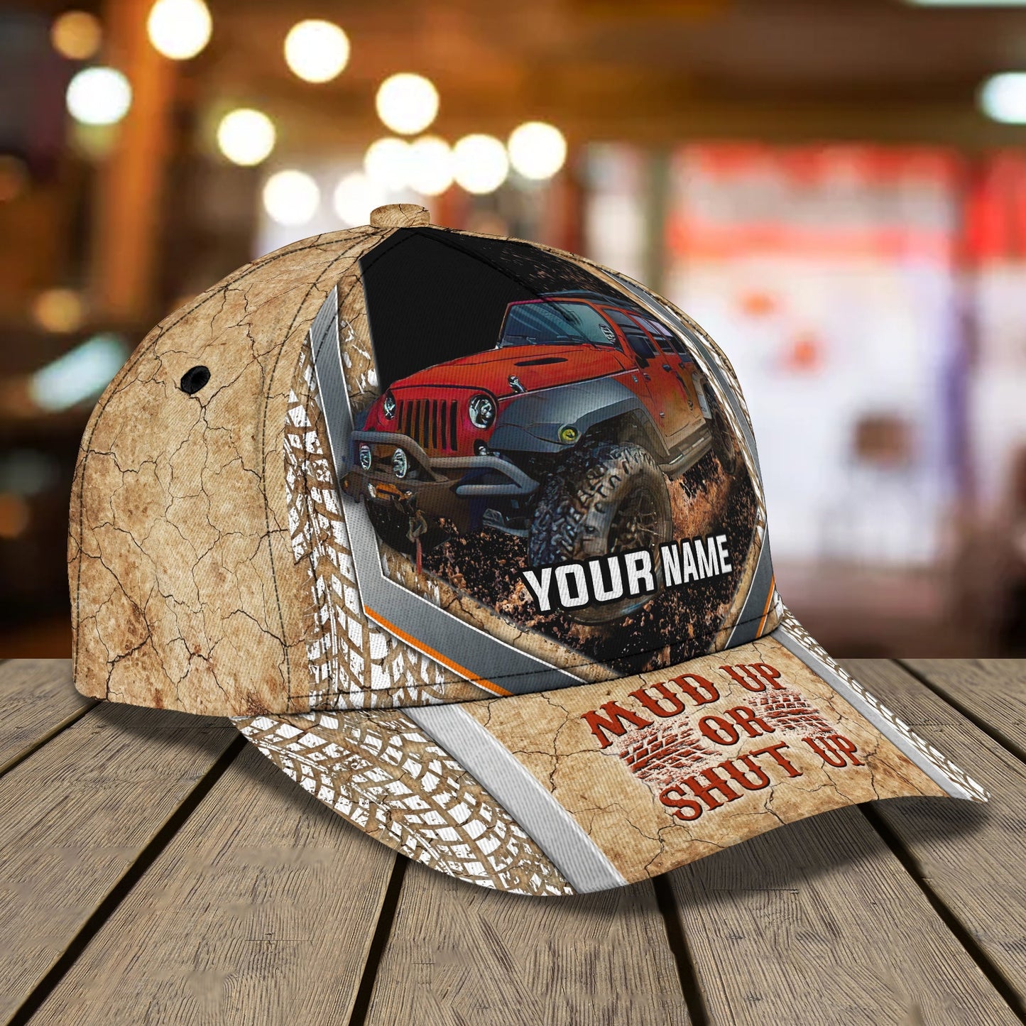 3D Classic Cap Mud Racing Personalized Name Cap Lasfour CA1230
