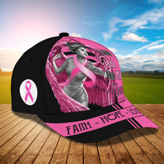 3D Classic Cap I Wear Pink For Me Personalized Name Cap Lasfour CA1602