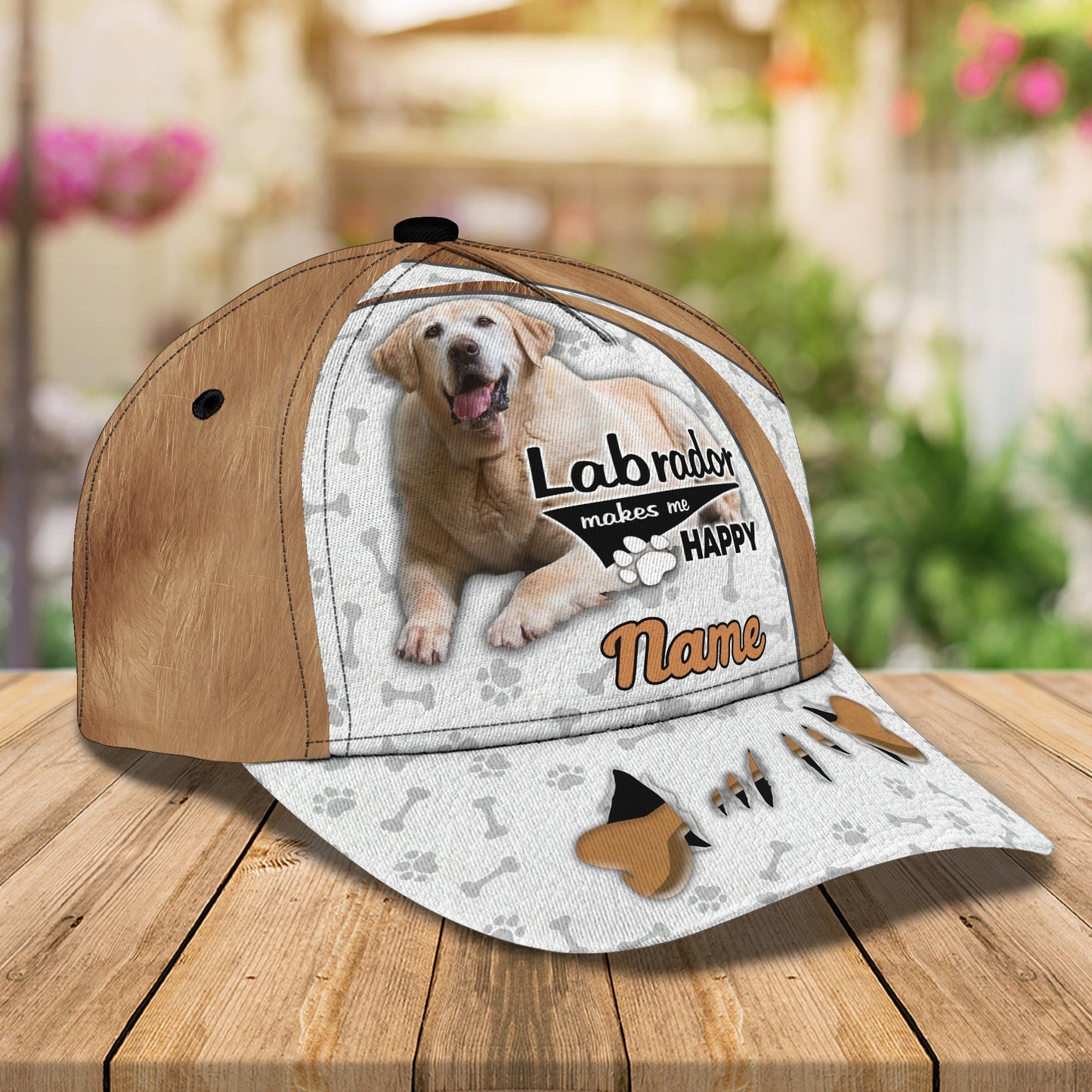 3D Classic Cap Labrador 01 Personalize Name Cap Nama184 Lasfour CA1249