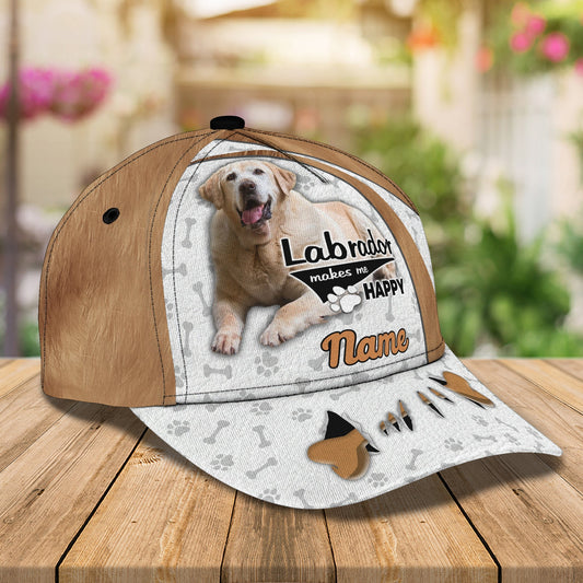 3D Classic Cap Labrador 01 Personalize Name Cap Nama184 Lasfour CA1249