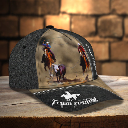 3D Classic Cap Team Roping Personalized Name Cap Lasfour CA2392