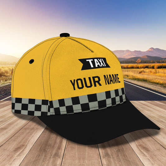 3D Classic Cap Taxi Personalized Name Cap 150 Lasfour CA0875