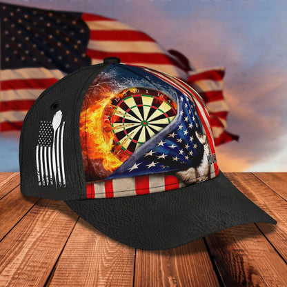 Custom With Name 3D Full Print Baseball Darts Cap, Classic Cap For Darter, Dart Lover Present Birthday Gift Darter CO0392