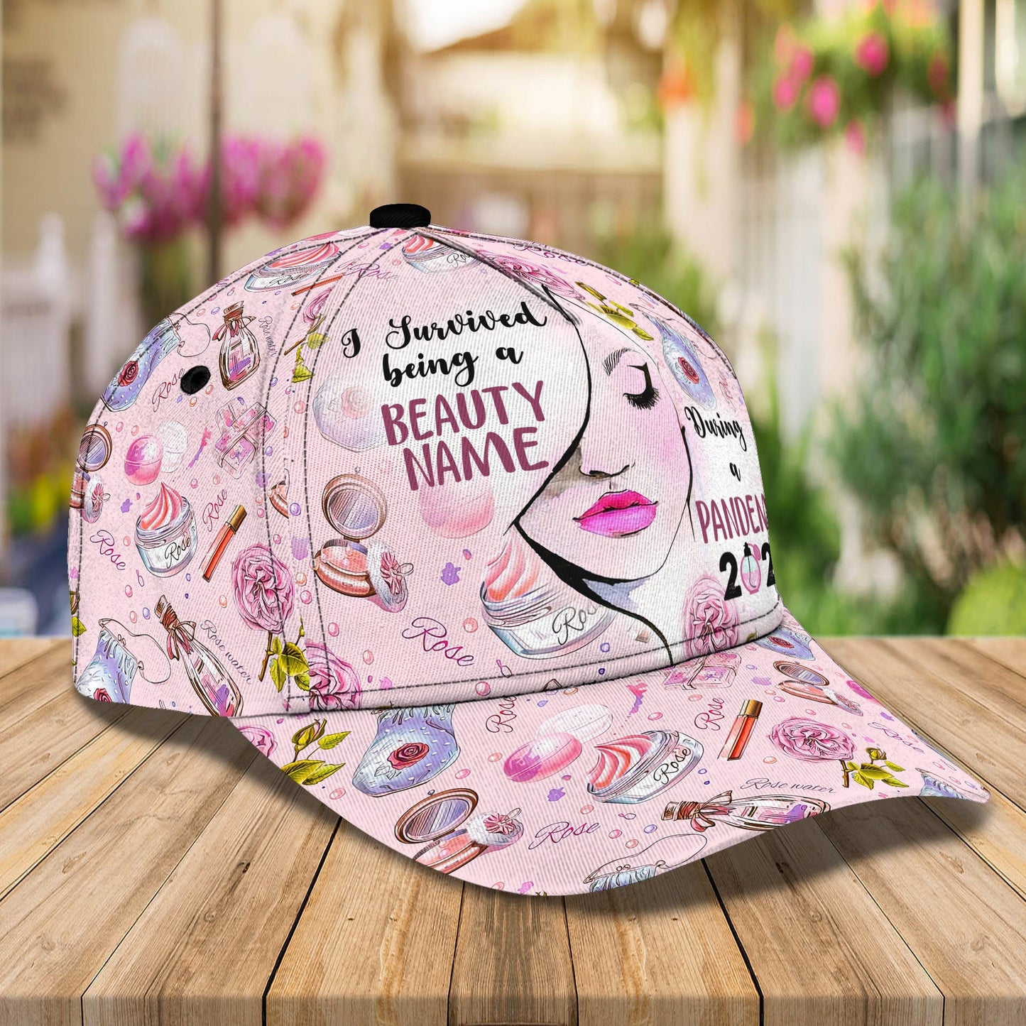 3D Classic Cap Makeup Beauty 1 Personalized Name Cap Namacap066 Lasfour CA1348