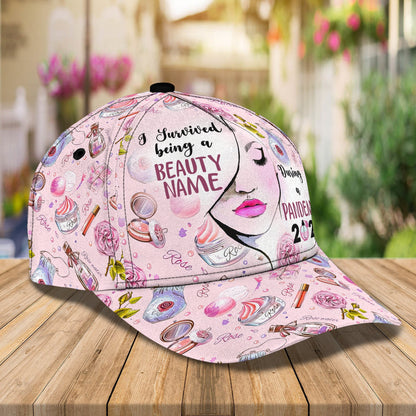 3D Classic Cap Makeup Beauty 1 Personalized Name Cap Namacap066 Lasfour CA1348