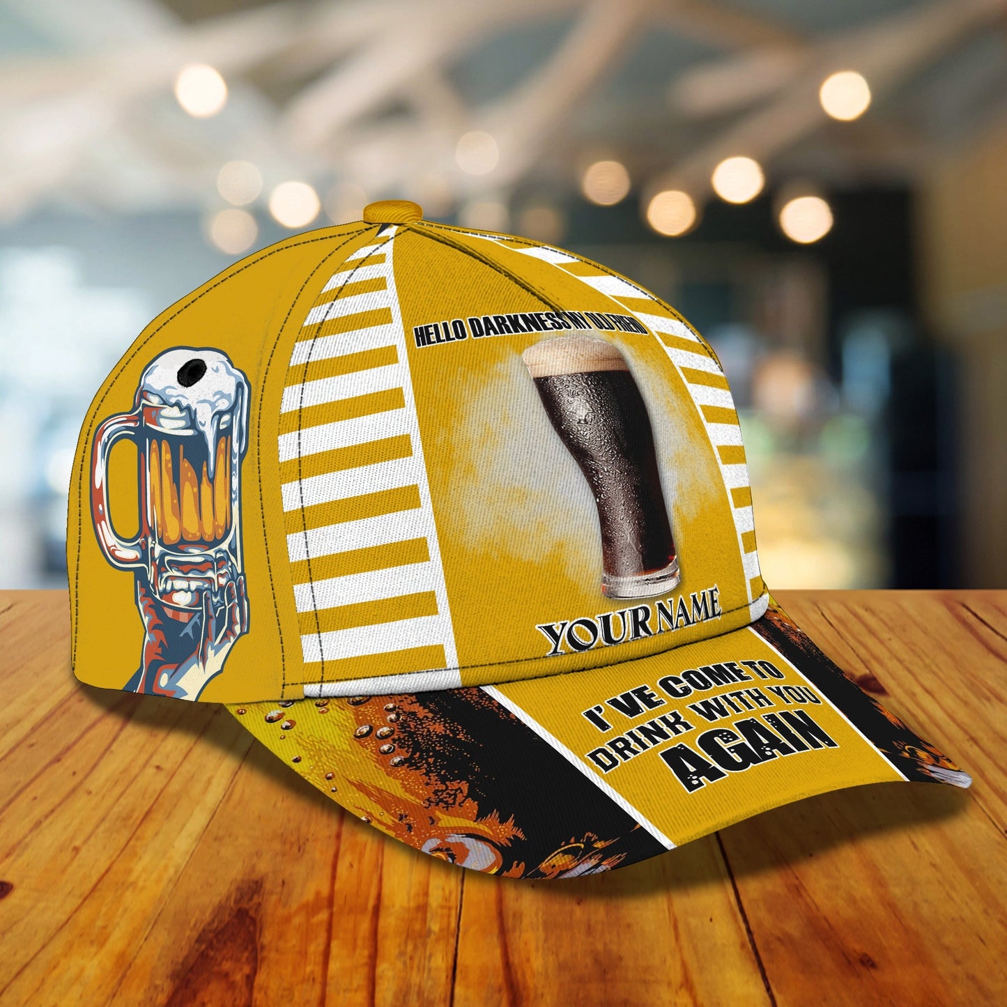 3D Classic Cap Hello Darkness Personalized Name Cap nama265 Lasfour CA1569