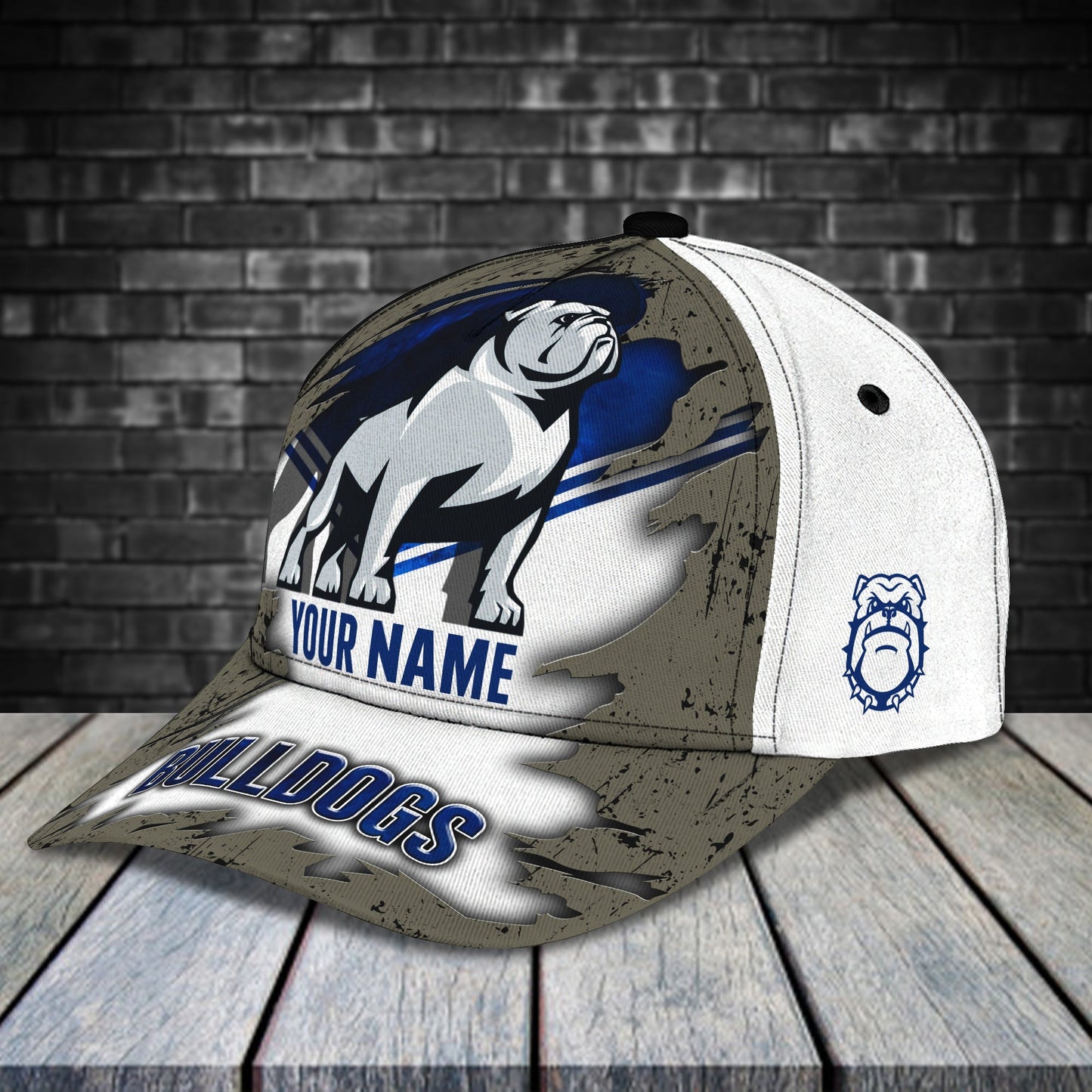 3D Classic Cap Bulldogs Personalized Name Cap 01 Lasfour CA1751