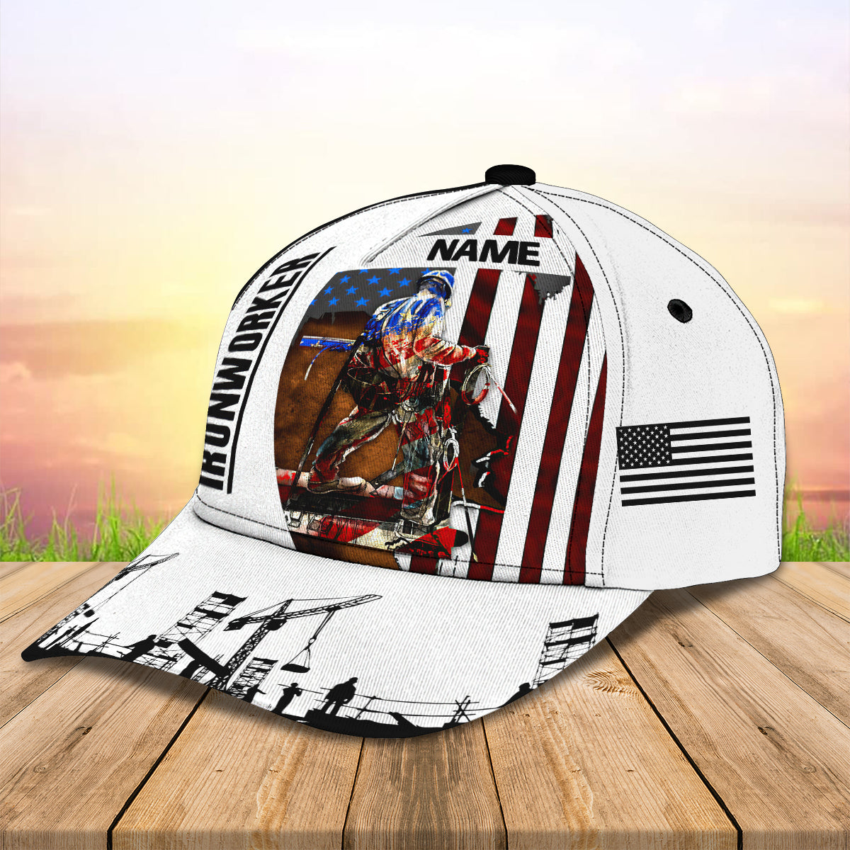3D Classic Cap Iron Ppersonalized Name Cap 47 Lasfour CA1011