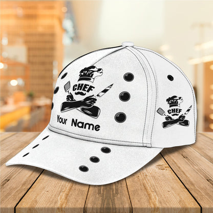 3D Classic Cap Chef Personalized Name Cap 53 Lasfour CA0793