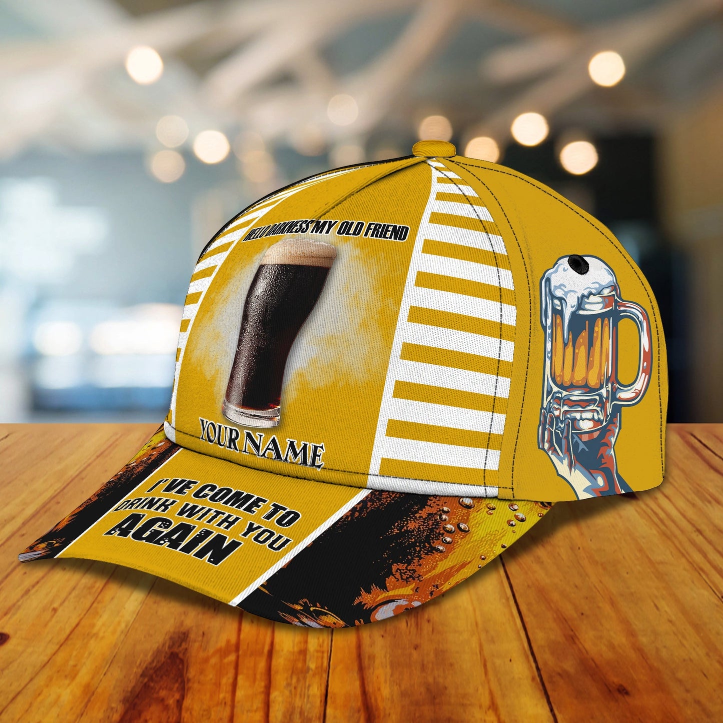 3D Classic Cap Hello Darkness Personalized Name Cap nama265 Lasfour CA1569